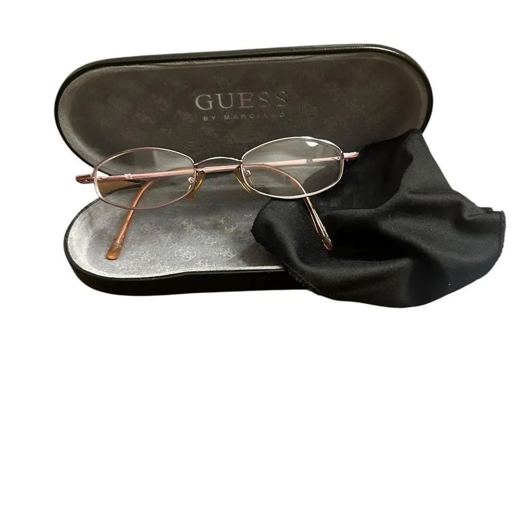 Guess By Marciano eye glass case with glasses